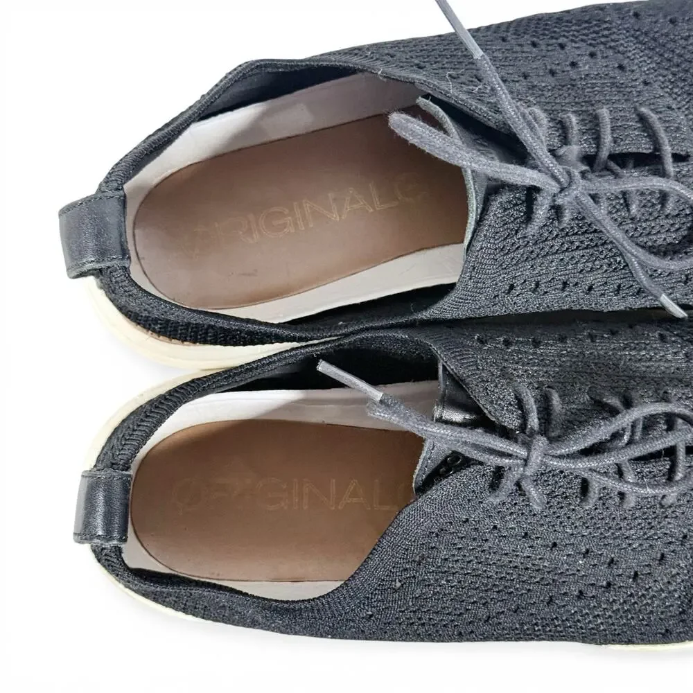 ⭐️Cole Haan Men's 11M Black Originalgrand Stitchlite Wingtip Textile Oxford
